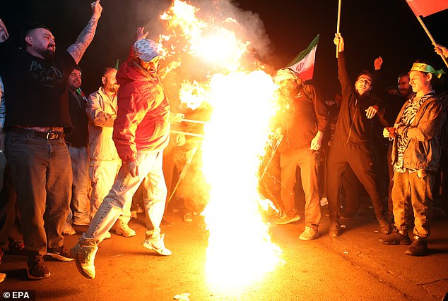 Iranians burn US and Israeli flags on Wednesday