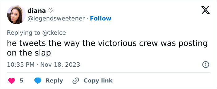 Screenshot of a social media reply referencing Travis Kelce’s 16-year-old tweet with NASA’s reply trending.