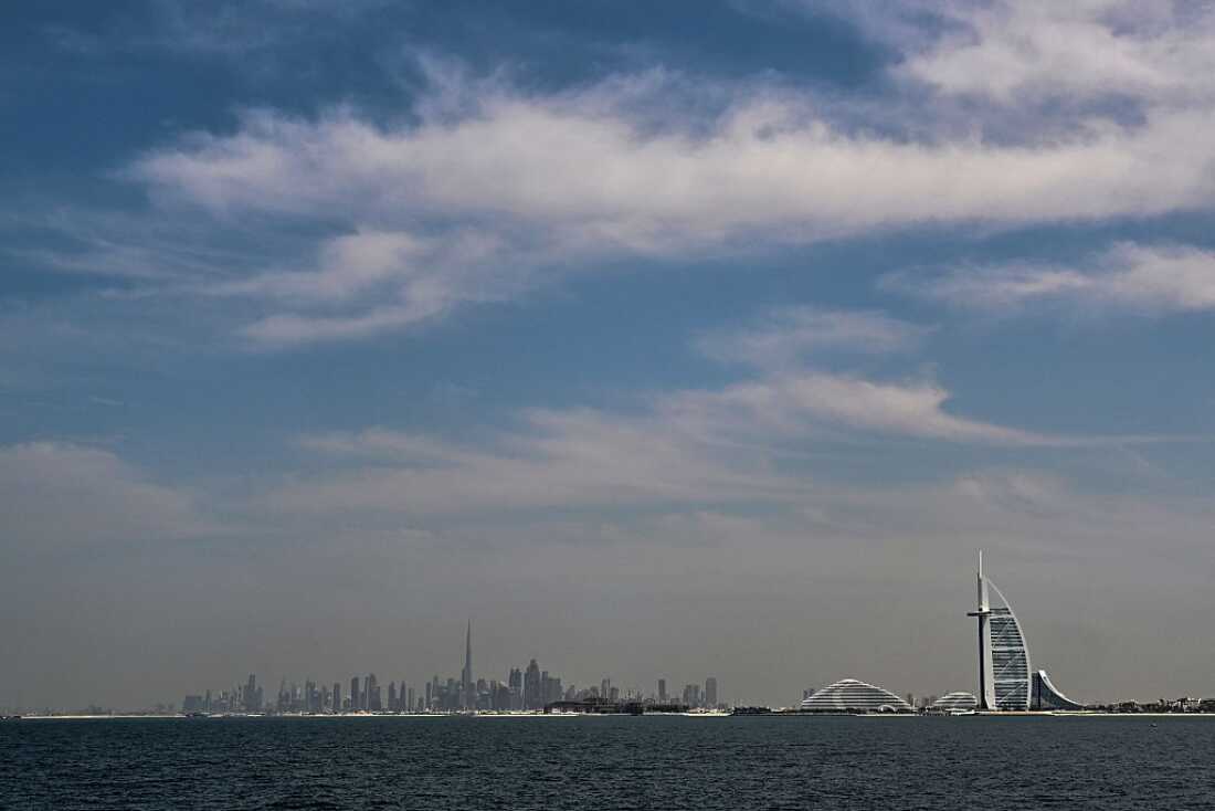 The city skyline is pictued in Dubai on March 11, 2026.