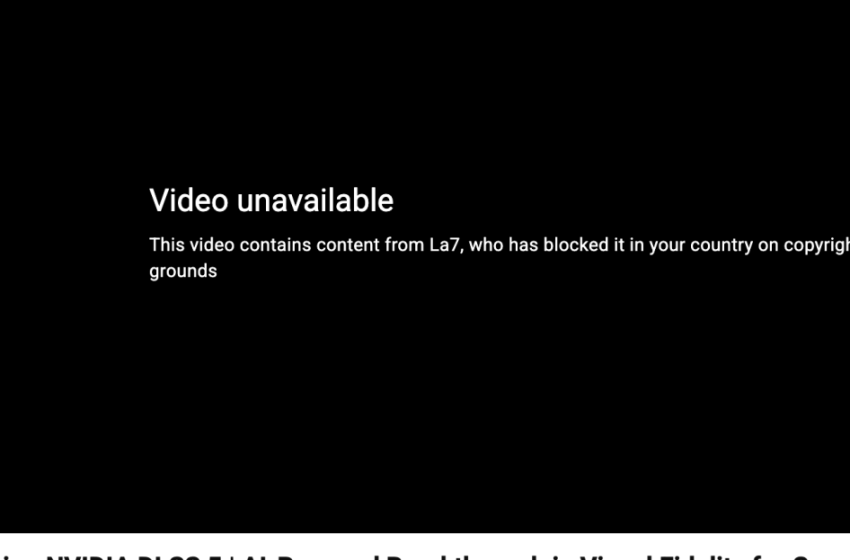  YouTube removes Nvidia’s own DLSS 5 trailer after a takedown request from an Italian TV channel.