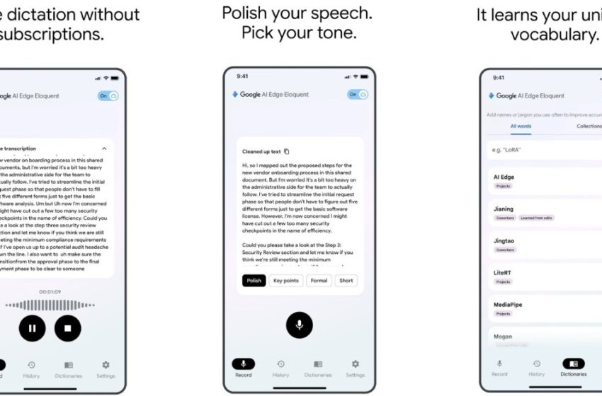  Google has launched a free, offline AI dictation app that will automatically polish your speech.