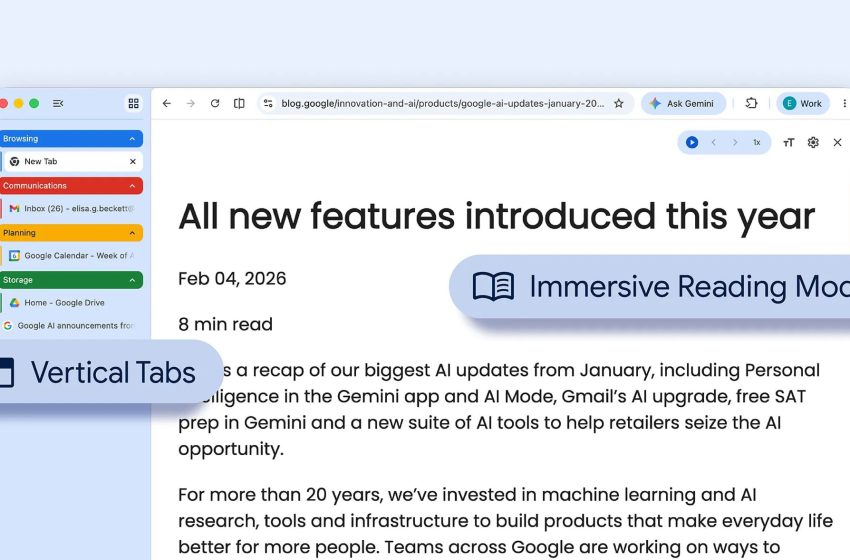  Google Brings Vertical Tabs and Improved Reading Mode to Chrome