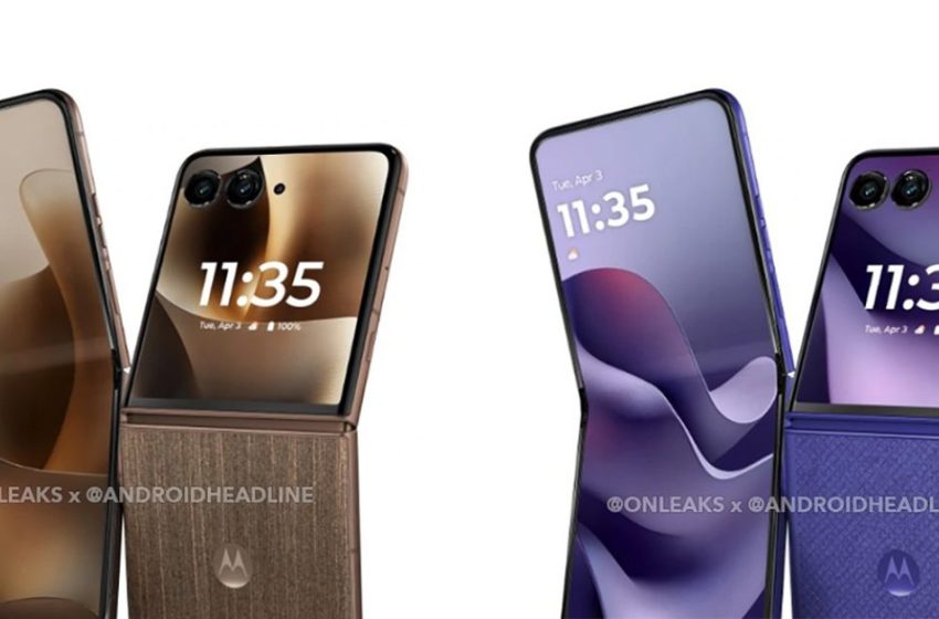  New Motorola Razr Ultra leaks in wood-grain and purple-blue colors