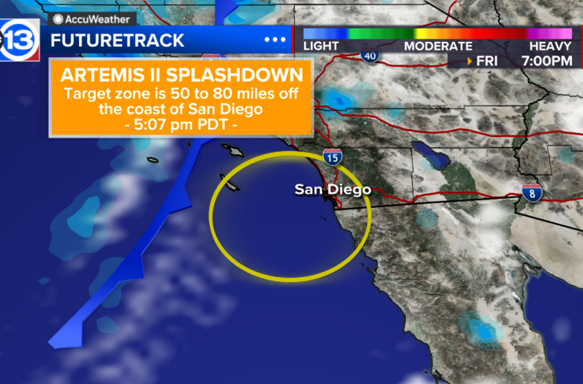  Artemis II splashdown forecast: Orion’s return to Earth looking good, but NASA monitors Pacific storm that could impact landing