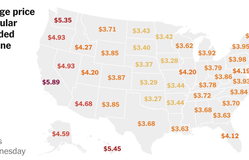  Maps: How Much Have Gas Prices Risen Across The U.S.?