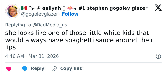 Tweet criticizing Sydney Sweeney’s look in new Euphoria season, questioning where the great genes are.