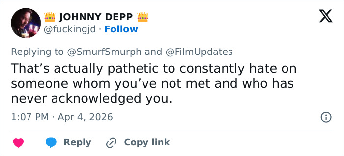 Screenshot of a Twitter reply discussing backlash involving Brian C*x and remarks about Margot Robbie and Daniel Day-Lewis.