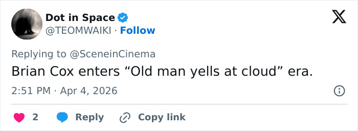 Brian C*x reacting strongly on social media, facing backlash after controversial remarks about Margot Robbie and Daniel Day-Lewis.