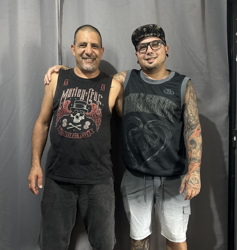 Christos Soteriou with his son Jade. Soteriou has familial hypercholesterolemia, a genetic condition that causes extremely high cholesterol levels. 