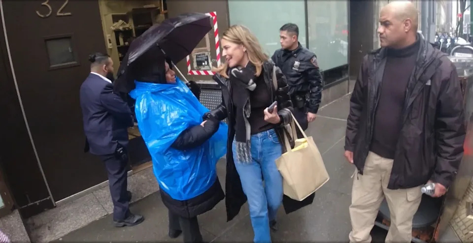 Savannah Guthrie is seen outside the 'Today' studio after mom Nancy's disappearance