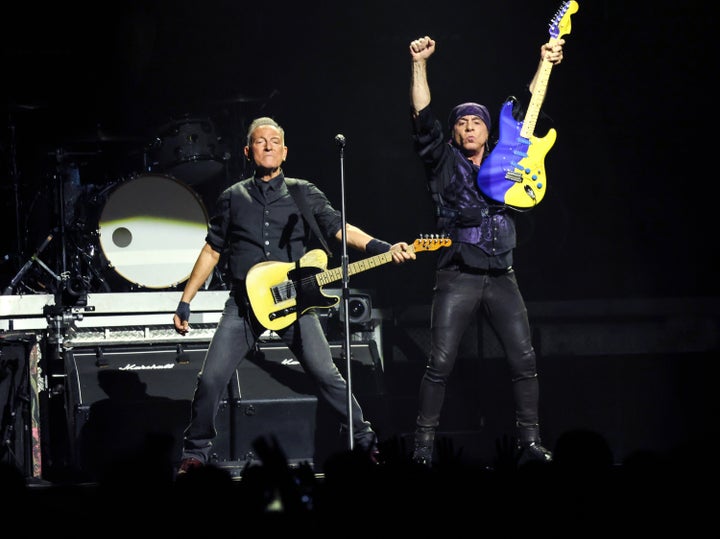 Bruce Springsteen, Steven Van Zandt & The E Street Band perform during the Land of Hope and Dreams American Tour on March 31, 2026, in Minneapolis, Minn.
