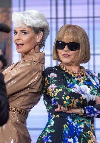 Savannah Guthrie and Jenna Bush Hager dressed as Miranda Priestly and Anna Wintour for the 'Today' show's 2025 Halloween episodeCredit: NDZ/Star Max/GC Images