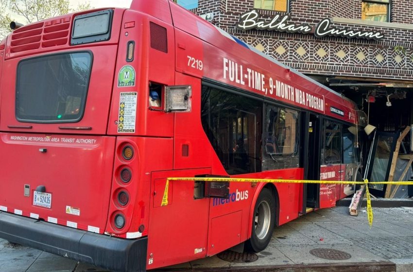  3 women hurt after crash sends Metro bus plowing into restaurant in Northwest DC