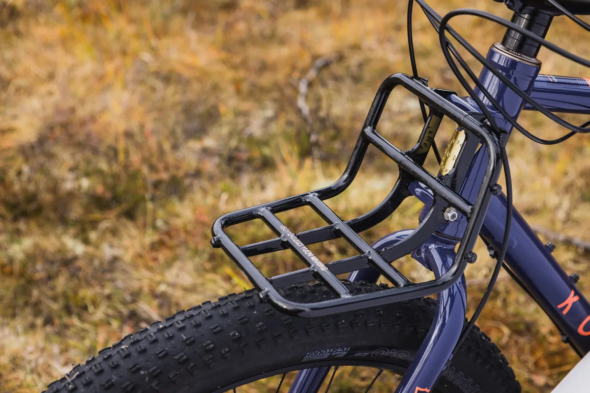 Front rack on Kona Unity bikepacking bike