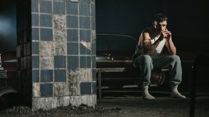 Christopher Abbott onstage in 'Death of a Salesman'