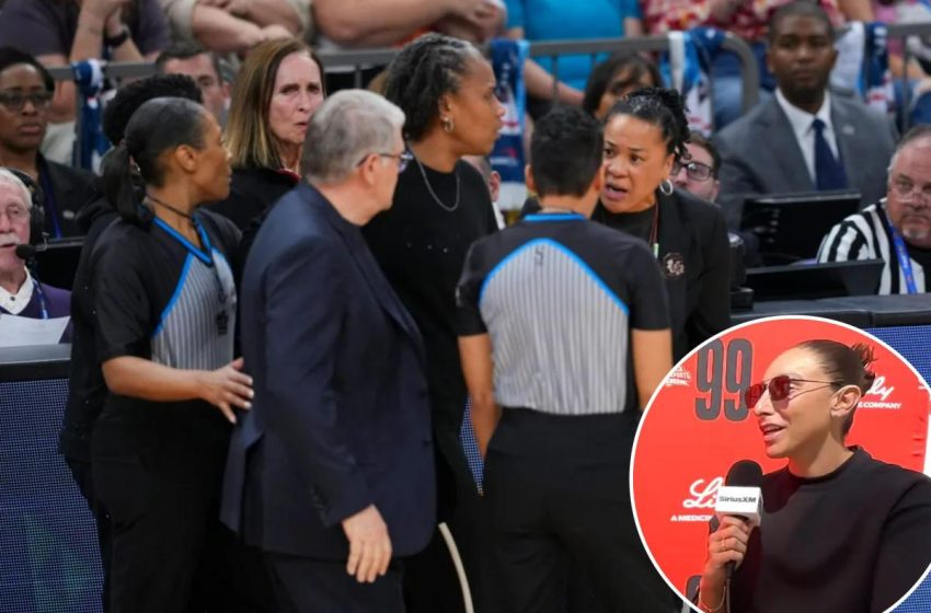  Diana Taurasi reacts to fiery Geno Auriemma-Dawn Staley confrontation