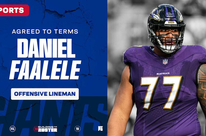  Giants agree to terms with OL Daniel Faalele, pending physical