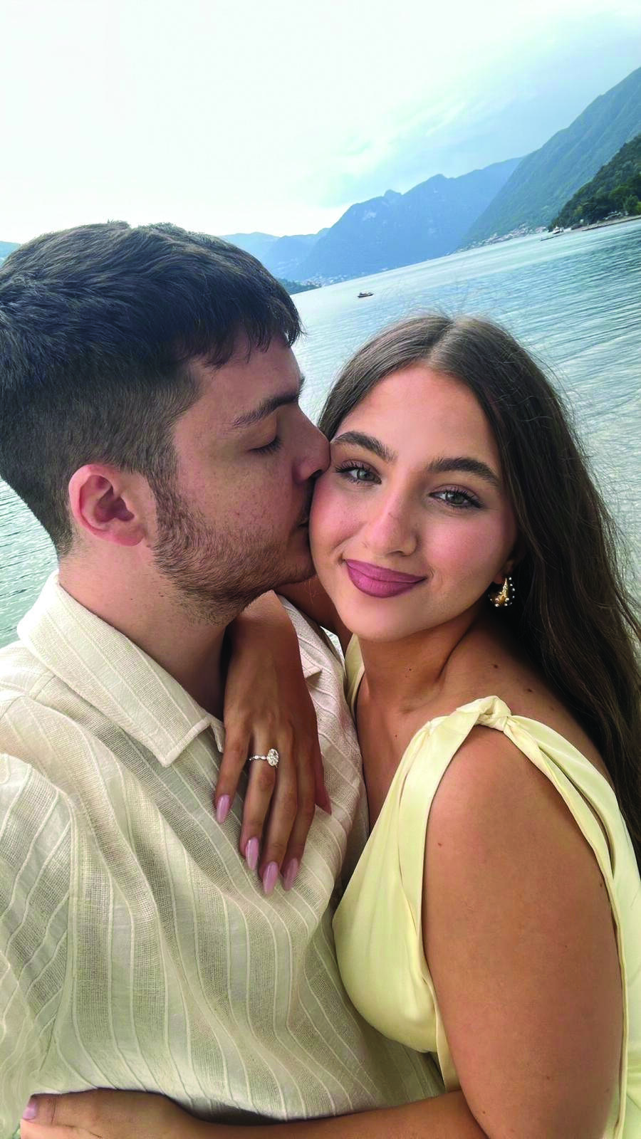 With her partner, Adam (Photo: Private album) שיר יודפת עם בן הזוג, אדם