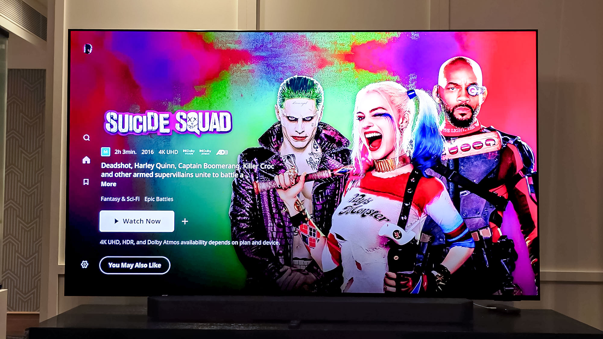 Suicide Squad on a Samsung S95F OLED TV