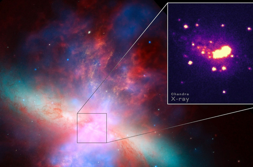  This star-forming galaxy is blowing out powerful winds topping 2 million mph