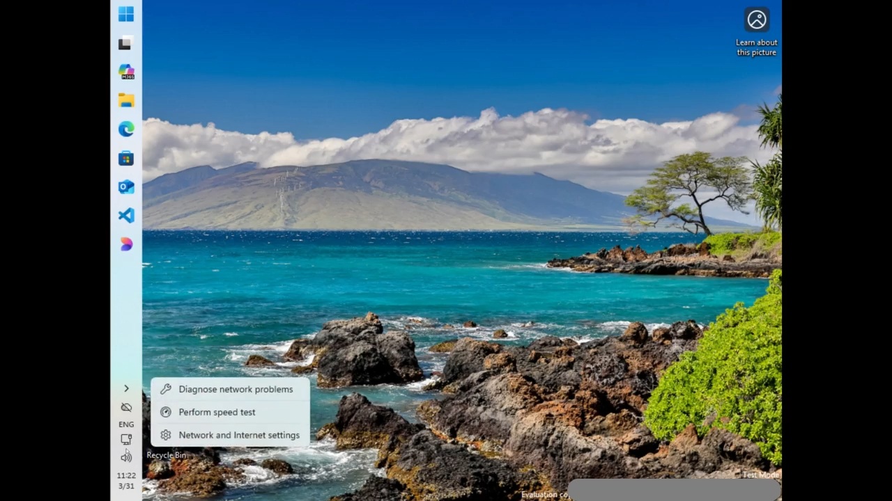 Windows 11 taskbar left side