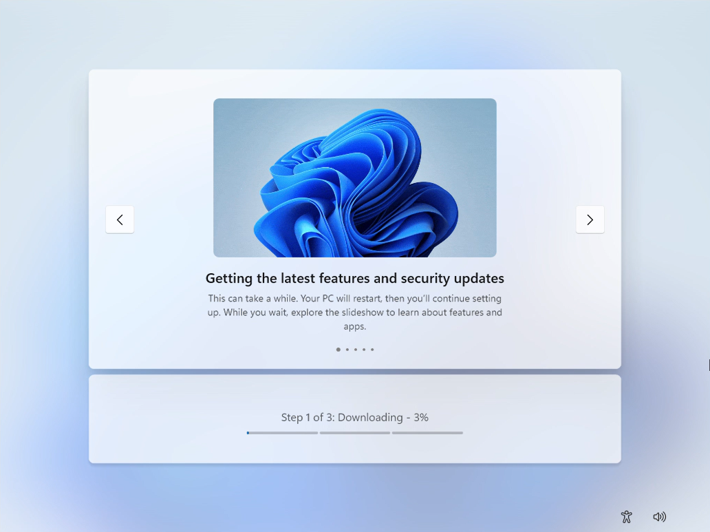 Windows update is downloading during Setup