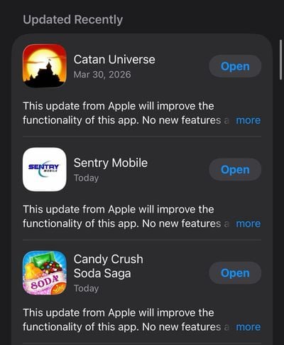app store updates from apple