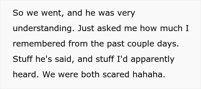 Text describing a 22-year-old experiencing imagining things and hearing voices, leading to a shock and ER visit.