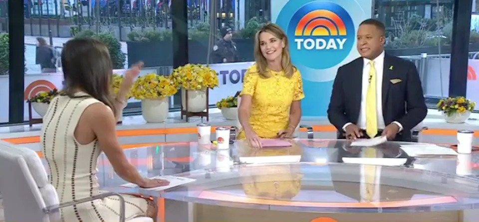 Savannah Guthrie resumed her seat beside Craig Melvin during her first day back on 'Today' (NBC)