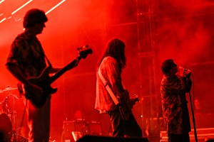 ADELAIDE, AUSTRALIA - OCTOBER 25: Julian Casablancas and the band The Strokes perform on day 1 of Harvest Rock 2025 on October 25, 2025 in Adelaide, Australia. (Photo by Marc Grimwade/WireImage)