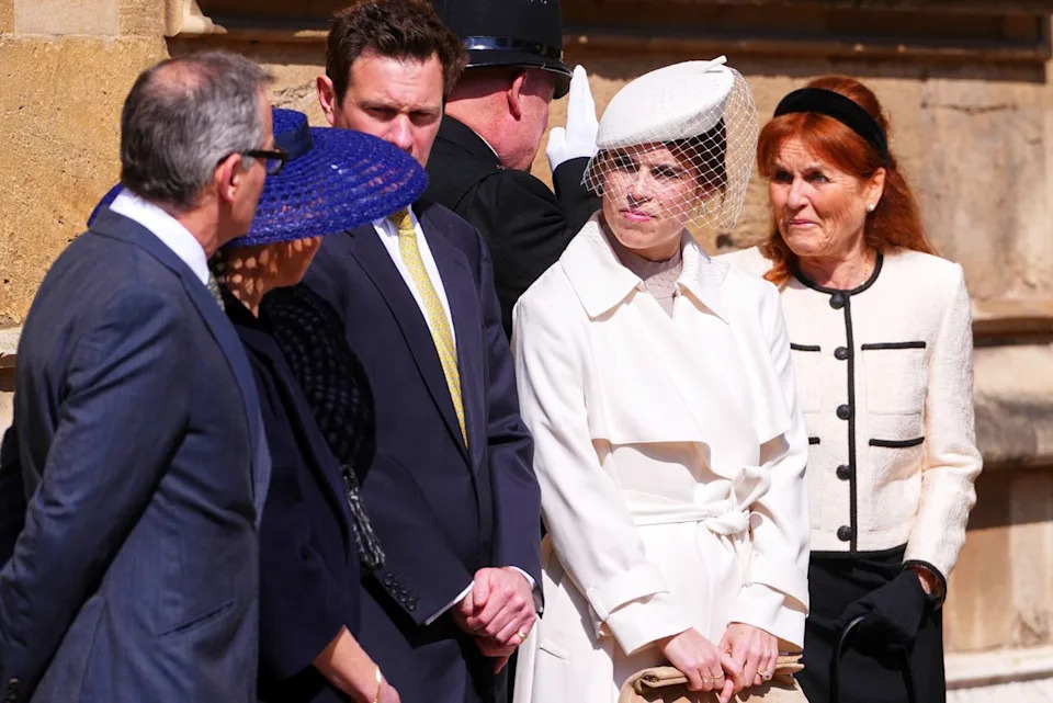 Princess Eugenie (second to right) and Sarah Ferguson (far right) at Easter Matins service on April 20, 2025Credit: KIRSTY WIGGLESWORTH/POOL/AFP via Getty