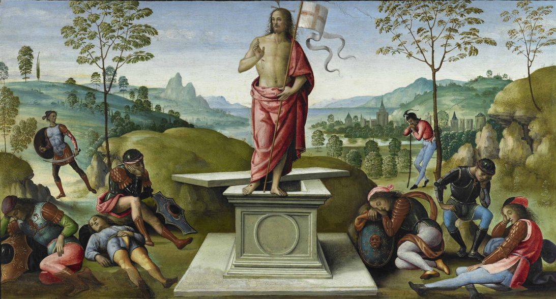 The Resurrection, a painting by Perugino, in the collection of Musée des Beaux-Arts in Rouen, France.