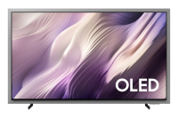 Samsung S95H OLED TV with abstract purple screensaver