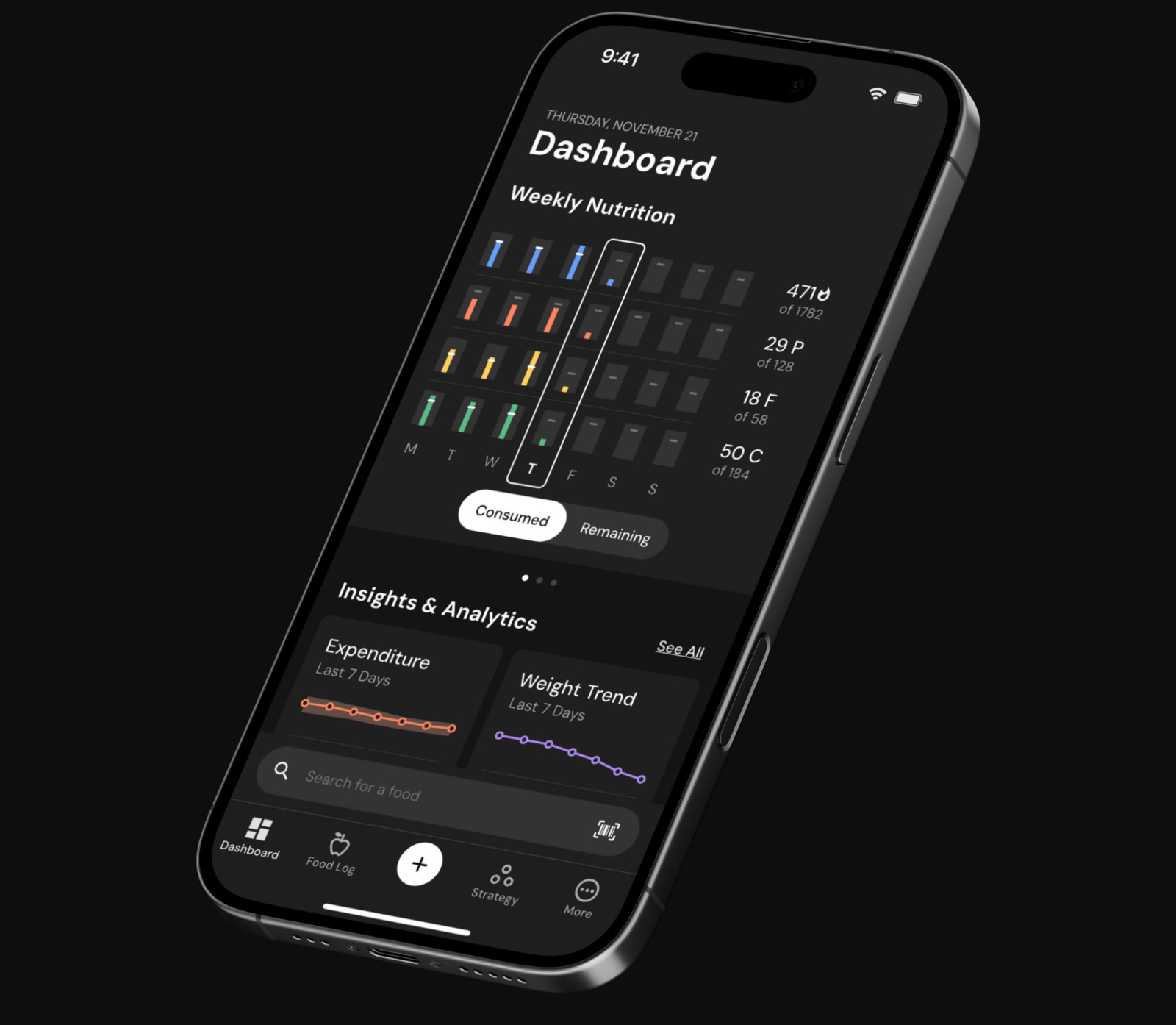 MacroFactor App home screen