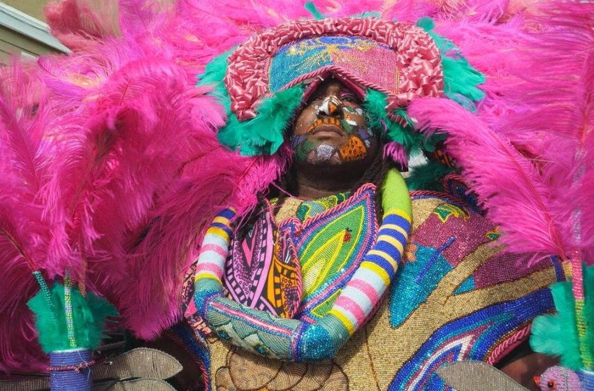  Mardi Gras Indians, or Black Masking Indians, spend months, thousands of dollars preparing hand-sewn suits