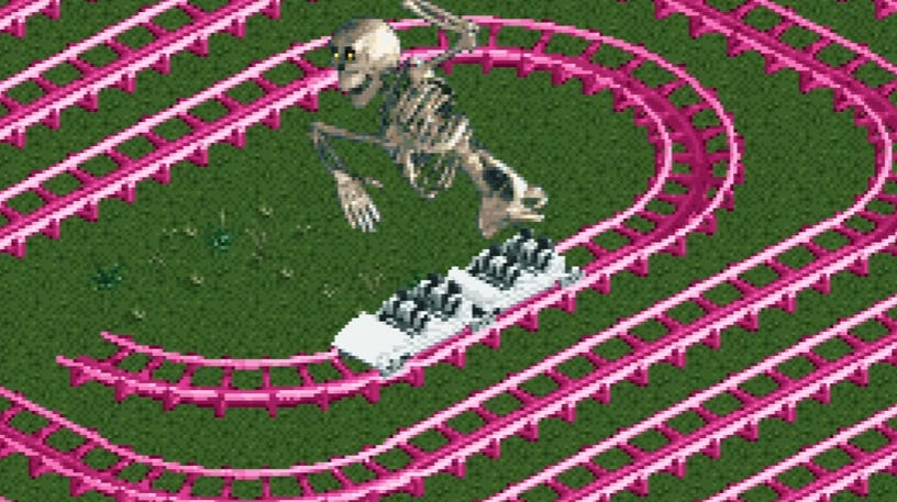  This RollerCoaster Tycoon 2 Rollercoaster Is So Unfathomably Long That It Looks Like a Motherboard