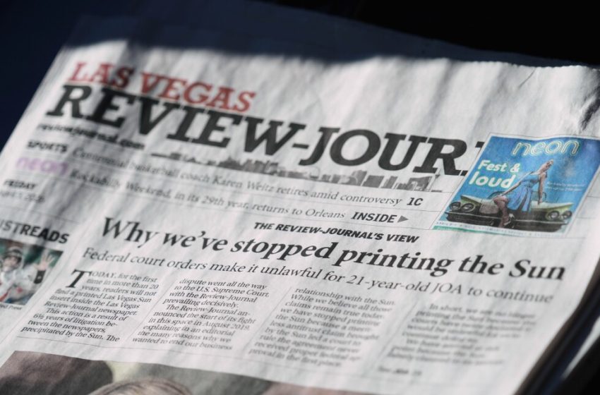  Las Vegas Review-Journal stops printing the rival Sun newspaper